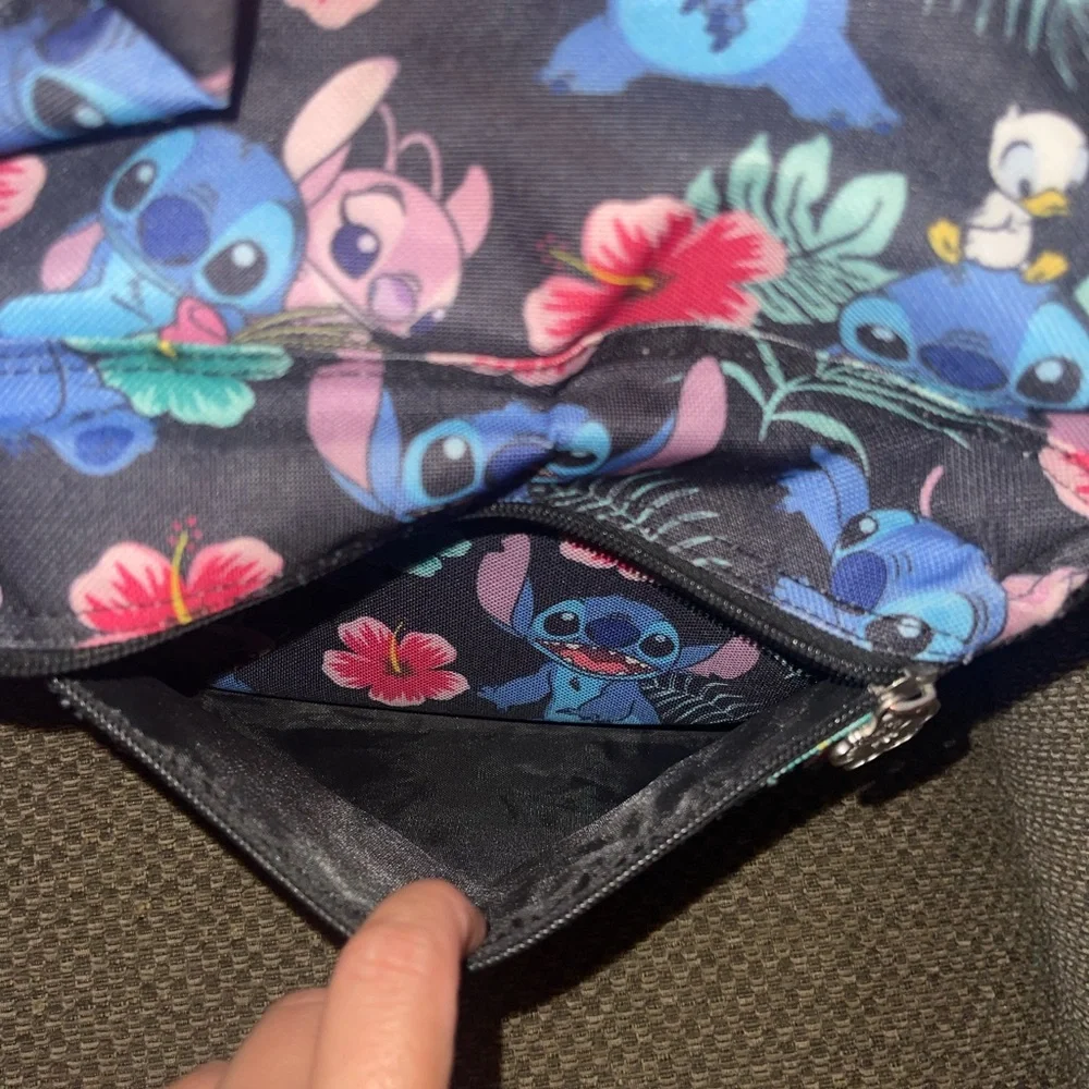 Colorful Stitch Backpack with Floral Design - Picture 5 of 10
